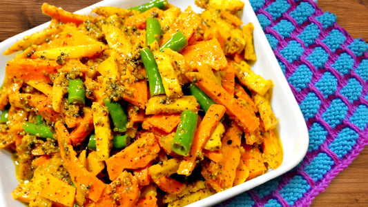 Winter-Special Young Ginger, Turmeric, Green Chilli Pickle